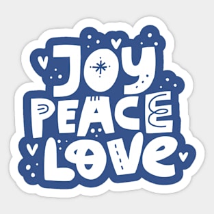 Joy Peace Love - Christmas Gift - Christmas Tshirt Sticker